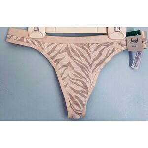 Jenni Intimates Panty Thong Animal Print Large
